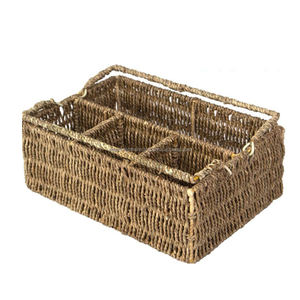 100% alta calidad mejor opción agua Jacinto caña cocina cubiertos cesta Caddy con soporte hecho en Vietnam ecológico - Product Image 6