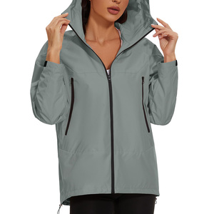 Veste de randonnée imperméable à capuche en tissu polyester, multi-poches, détachable, best-seller, vêtements de sécurité - Product Image 1