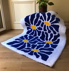 พรมปูพื้นขนสัตว์แบบถักด้วยมือดีไซน์แบบดั้งเดิมออกแบบได้ตามต้องการมีขนาดและสีทำด้วยมือแบบแอบสแตรก - Product Image 5