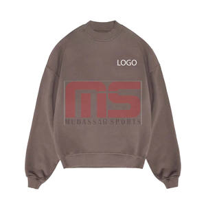 Nouveauté 100% coton Basique Pull en molleton thermique pour homme Anti-boulochage Pull décontracté Automne Manches longues Col rond ODM - Product Image 2