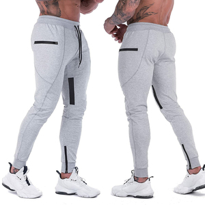 กางเกงวิ่งออกกำลังกายแบบลำลองสำหรับผู้ชายกางเกงผ้าฝ้ายโพลีเอสเตอร์มีหกกระเป๋าซิปโลโก้ข้อเท้าสำหรับเล่นกีฬาฤดูใบไม้ร่วง - Product Image 6