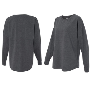 Sudadera de algodón de gran tamaño para mujer, jersey con hombros caídos, estampado personalizado, sudaderas informales de talla grande de alta calidad - Product Image 6