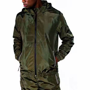 Traje cortavientos impermeable para correr de nailon, traje cortavientos en blanco con tarifa al por mayor - Product Image 5