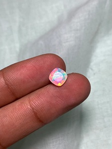 Opale multi feu éthiopien naturel éthiopien pierre lâche 7 mm coussin coupe Cabochon coupe calibré cabines d'opale carré coupe d'opale - Product Image 6