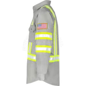 เสื้อเชิ๊ตผู้ชายขนาด7.5ออนซ์เสื้อแจ็กเก็ตกันน้ำกันไฟเสื้อเชื่อมผ้าฝ้ายแบบกำหนดเอง100% กันไฟ - Product Image 3