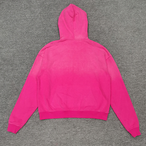 เสื้อฮู้ดดี้ผู้ชายทรงบ็อกซี่ฟิต ลวดลายสกรีน พิมพ์ลายกราฟิก ตกแต่งด้วยคริสตัล สไตล์โอเวอร์ไซส์ แบบครอป - Product Image 3