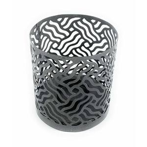 เชิงเทียนโลหะเหล็กคุณภาพสูงเชิงเทียนเชิงเทียนเชิงเทียนรูปตัวทีทำภาชนะทรงลึกสีดำสำหรับตกแต่งบ้าน - Product Image 5