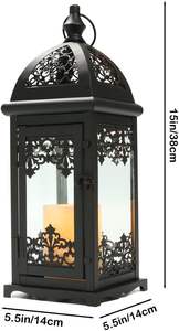 Magnifique lanterne en métal en forme de dôme, fabriquée à la main, écologique, pour des intérieurs élégants, des cafés, des décorations lumineuses de Noël - Product Image 6