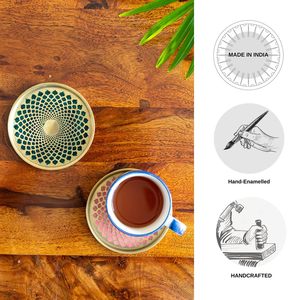 Posavasos de latón y Metal Retro de estilo nórdico personalizado, posavasos geométricos huecos para tazas, mantel de cerveza, almohadilla de olla con aislamiento térmico para decoración del hogar - Product Image 6