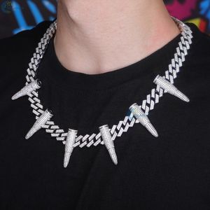สร้อยคอประดับเพชร CVD ไร้สีสำหรับผู้ชายสร้อยคอสไตล์ฮิปฮอปแบบสั่งทำ - Product Image 2