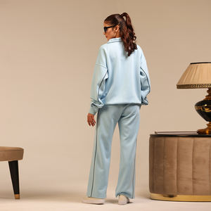 Fournisseur direct d'usine, survêtement moderne pour femmes, tissu en maille doux, silhouette élégante, confort décontracté raffiné, vente en gros prête à l'emploi - Product Image 3