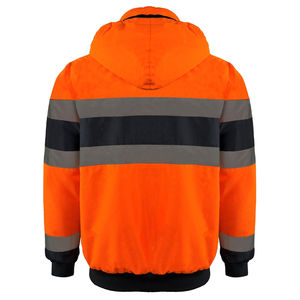 2035 uniforme de trabajo con capucha Super Visible Hivis reflectante seguridad sudadera chaqueta alta visibilidad HoodiesBasics algodón mezclado - Product Image 4