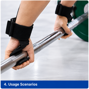 Custom Heavy Duty <strong>Weightlifting</strong> Hooks Wrist Straps Grip Support For Deadlift Powerlifting Gym Fitness Training - Product Image 4