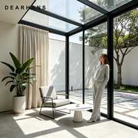 Véranda pliante autoportante sur mesure avec unité de vitrage isolant thermiquement pour la rénovation de patio, conception professionnelle