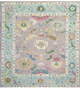 Tapis en laine de soie de luxe fait main Design abstrait moderne noué à la main technique de noeud turc ensembles de tapis personnalisables longue durée - Product Image 1