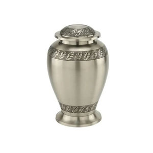 Urna de cremación de metal de estilo elegante asegurada de alta calidad Venta a granel de urna de metal funeraria disponible a precio competitivo - Product Image 1