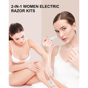 IPX7 Waterproof Women's Electric <b>Razor</b> with 2 Replaceable Ceramic Blade <b>Heads</b> USB Power Source for Face Arm Bikini Armpit - Product Image 6