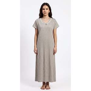 Evolove X Venus Women's Premium Rayon <b>Long</b> Nightgown-Soft Breathable Elegant Floral Maxi <b>Nighty</b> - Product Image 3