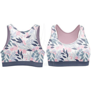 Soutien-gorge de sublimation respirant à maintien léger pour le fitness, designs uniques de fabrication, haute qualité, logo personnalisé, sans couture - Product Image 1