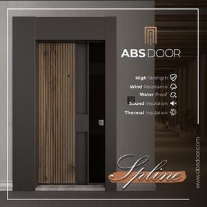 ABSDOOR SPLINE Premium Acier Bois Texturé Design Meilleure Qualité Finition Appartement Entrée Villa Intérieur Sécurité Inspiré Nature - Product Image 6