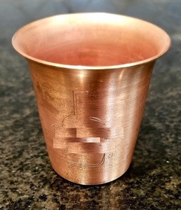 แก้วน้ำดื่มทองแดงบริสุทธิ์100% แก้วช็อตที่ปรับแต่งได้สำหรับบ้านและร้านอาหารแก้วไวน์โลหะ - Product Image 4