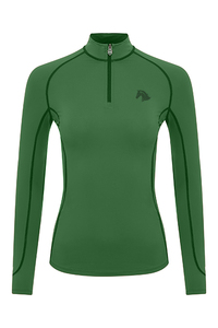 Chemise d'équitation sans couture vert forêt pour femmes/filles, dernière tendance, extensible dans 4 directions, respirante, absorbant la transpiration, logo personnalisé OEM, équitation - Product Image 2
