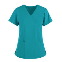 Chemises d'hôpital d'été sur mesure de qualité supérieure pour femmes Uniforce Enterprises en toile et élasthanne avec détection d'aiguilles