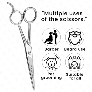 Tijeras de corte de pelo de acero inoxidable para peluquero profesional, cuchillas afiladas, tijeras de peluquería, bolsa de tijera de cuero, herramienta de belleza - Product Image 4