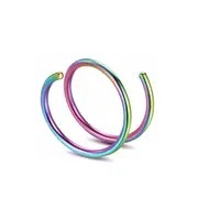 Bijoux de corps en acier inoxydable, vente en gros, résistants à la chute, boucles d'oreilles anneaux de piercing, fausse bague de nez dorée