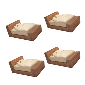 Maxisleep เตียงไม้สักแบบมัลติฟังก์ชั่นพับได้, เตียงไม้สักแบบพับเก็บได้ปรับขยายได้ประหยัดพื้นที่ได้ดีที่สุด - Product Image 2
