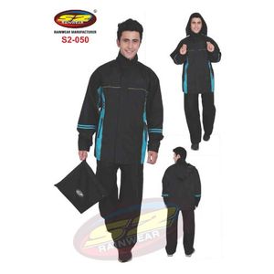 Bleu 100% Imperméable Réfléchissant Moto Moto Imperméable Imperméable Veste de Pluie de Vendeur Indien - Product Image 1