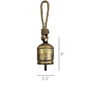 Lot de 3 cloches de Noël en laiton standard AK en métal fini antique doré style vintage cloches suspendues pour accents de décoration de noël - Product Image 3