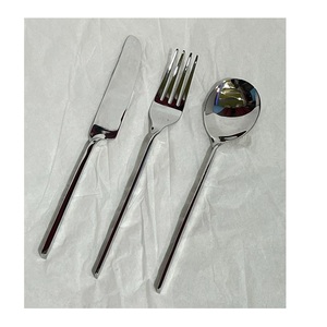 Juego de cubiertos de acero inoxidable, Set de cubiertos de Metal de acero inoxidable, tenedor, cuchara, cuchillo, utensilios de cocina, cuchara Doble - Product Image 6