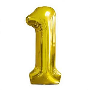 ลูกโป่งฟอยล์รูปตัวเลขสีทอง 0-9 ขนาด 40 นิ้ว สำหรับตกแต่งงานปาร์ตี้วันฮาโลวีน วันเกิด ขายส่ง ปาร์ตี้เลิฟ ไชน่า - Product Image 3