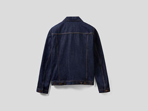 Venta al por mayor de moda de manga larga chaquetas de mezclilla azul rasgado chaquetas de mezclilla para los hombres personalizados chaqueta de mezclilla pantalones vaqueros de algodón puro prelavado - Product Image 5