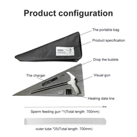Équipement portable intelligent d'insémination artificielle du bétail, pistolet d'IA numérique pour instrument vétérinaire, endoscope visuel vétérinaire