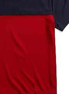 เสื้อยืดผู้ชายทรงปกติแบบมืออาชีพ ผลิตในปากีสถาน ผ้าเรียบง่าย เป็นมิตรกับสิ่งแวดล้อม แห้งเร็ว ระบายอากาศได้ดี ผลิตจากโพลีเอสเตอร์/คอตตอน คุณภาพดี - Product Image 4