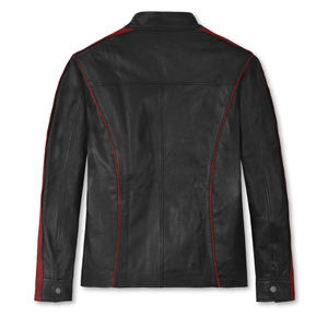 Veste en cuir de motard pour homme, prix bas, haute qualité, veste en cuir personnalisée, veste en cuir d'hiver pour homme - Product Image 2