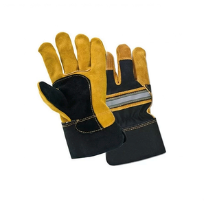 Gants de travail en cuir de vachette fendu très performants Gants de construction et de sécurité pour gréeur canadien robuste - Product Image 2