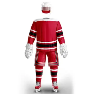 Uniforme de Hockey sur glace avec Logo personnalisé, uniforme confortable à manches longues dans toutes les couleurs, uniforme imprimé par Sublimation, fabriqué au Pakistan - Product Image 4