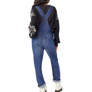 Mono vaquero con bolsillos para mujer, ropa de mujer 2025, pantalones cortos de mezclilla, pantalones vaqueros rectos informales, pantalones de talla grande, servicio OEM - Product Image 3