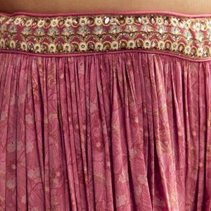 Rosa stampato Palazzo Set all'ingrosso donna abbigliamento etnico OEM fornitore di fabbrica di abbigliamento personalizzato festa di nozze abito - Product Image 6