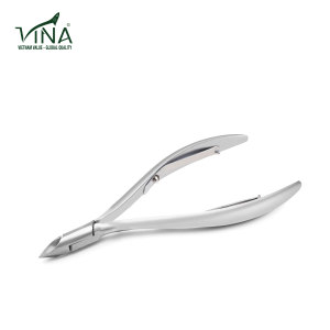 Pince à cuticules plaquée grise en acier inoxydable de qualité supérieure VNC-04-GC Vina outils de soins professionnels pince à cuticules pour ongles cuticules - Product Image 1