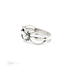 Anillo fino de banda abierta de forma libre - Product Image 3