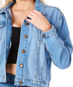 Chaqueta vaquera desgastada para mujer, 100% de algodón, pieza de moda informal con diseño único, transpirable, perfecta opción de atuendo de nueva temporada - Product Image 2