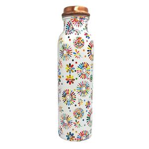 High Quality Floral Design Printed Copper <b>Water</b> <b>Bottle</b> Lid Custom Printed <b>Metal</b> <b>Water</b> <b>Bottle</b> for Outdoor Wedding Use Perfect - Product Image 5