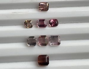 Lot de pierres précieuses en tourmaline naturelle octogonale, pierres brutes. Tourmaline de couleur BIO. - Product Image 4