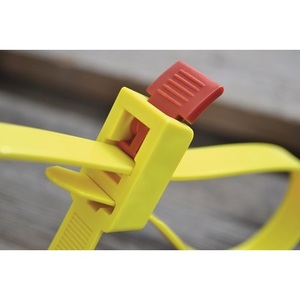 Attaches de câbles en polyamide jaunes HELLERMANNTYTON de 750 mm de long et 12 mm de large, 5 pièces/paquet SpeedyTie - Product Image 4