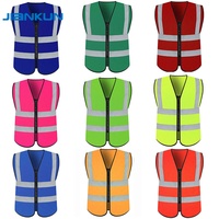 Gilet de sécurité réfléchissant Jiankun haute visibilité, classe 2 ANSI, respirant, avec logo, étanche, éclairage LED pour travaux de construction personnels