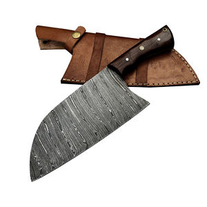 Cuchillo de Cocina de Acero de Damasco de Alto Carbono Hecho a Mano Chef's Cleaver Chopper Agarre Fuerte Mango de Madera Rosa Profesional Afilado - Product Image 1